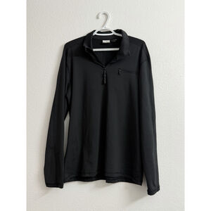 JC De Castelbajac 1/4 Zip Pullover Long Sleeve Shirt Black Men’s Size XL